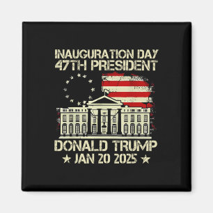 Trump Inauguration Day 2025 47:e USA:s president W Magnet