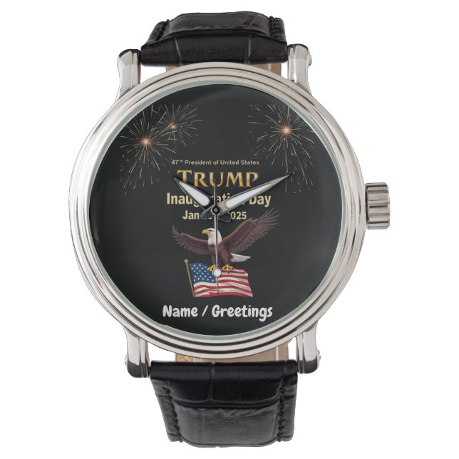 Trump Inauguration Day 2025 President Cutomizable Armbandsur (Framsida)