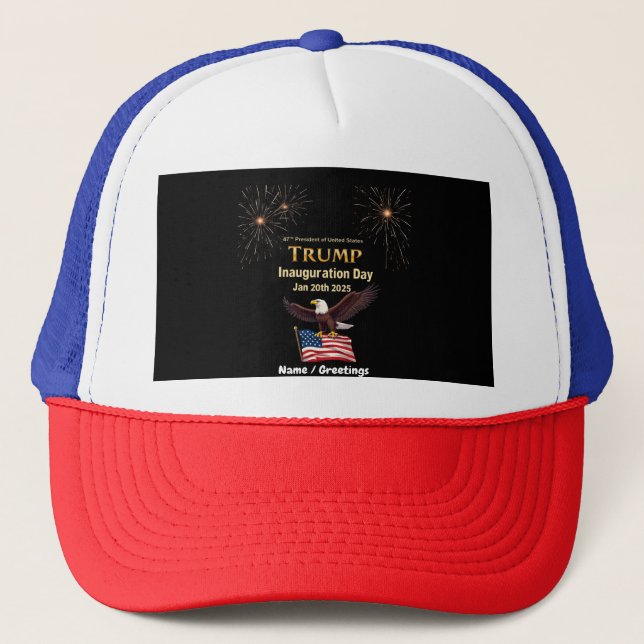 Trump Inauguration Day 2025 President Cutomizable Keps (Framsida)