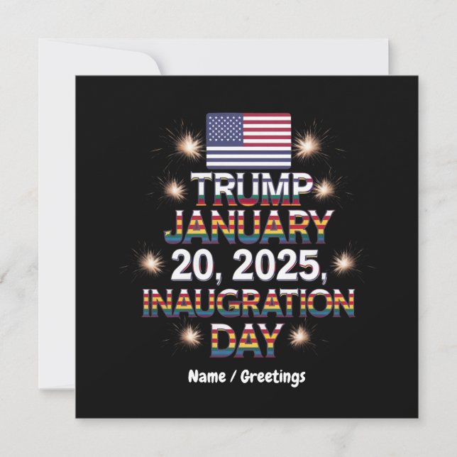 Trump Inauguration Day 20 januari 2025 Inbjudningar (Framsida)
