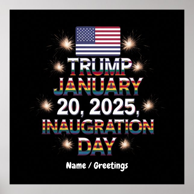 Trump Inauguration Day 20 januari 2025 Poster (Framsidan)