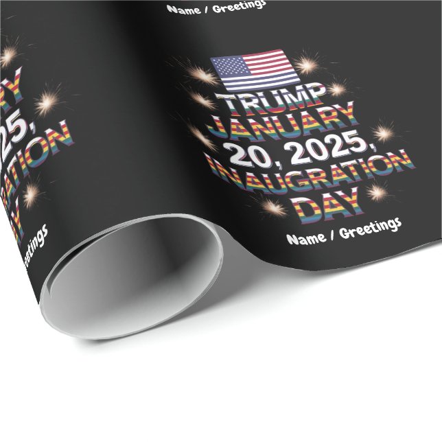 Trump Inauguration Day 20 januari 2025 Presentpapper (Rullad Hörn)