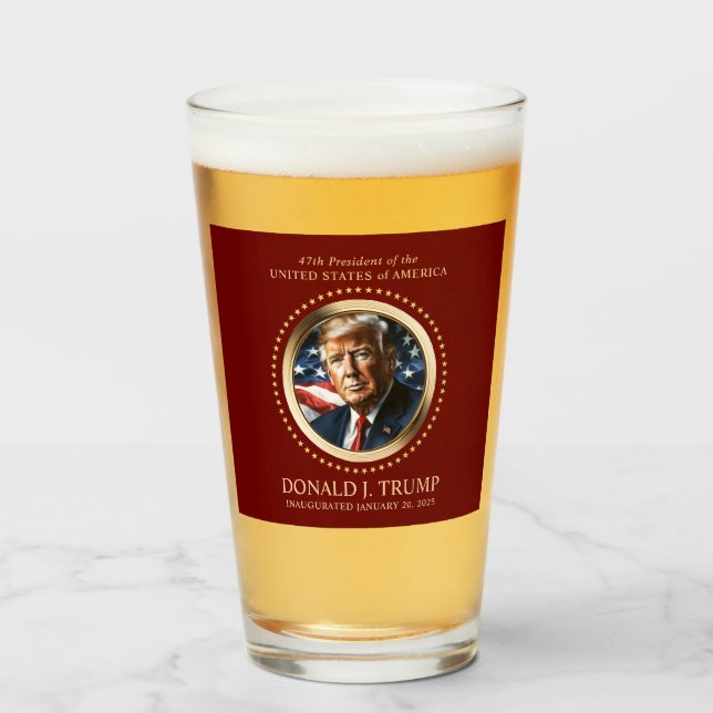 Trump Inauguration Day Firande Beer Glaskopp (Framsida fylld)