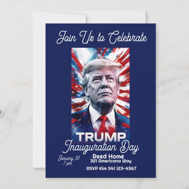 Trump Inauguration Watch Party-inbjudan Inbjudningar (Framsida)