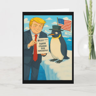 Trump inför tariff på pingvin anime politik Me Kort