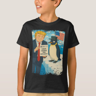 Trump inför tariffen Pingvin Anime Politik Meme D T Shirt