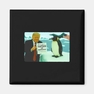 Trump inför tull på pingvin ironisk politisk M Magnet