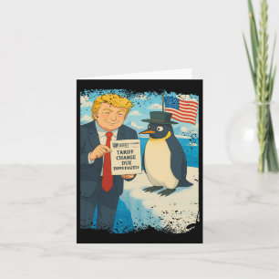 Trump Inför tullens Penguin Anime Politik Member D Kort