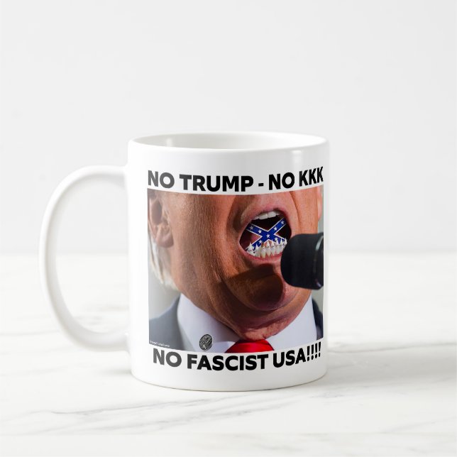 TRUMP "INGEN FASCIST USA" KAFFEKOPP (Vänster)