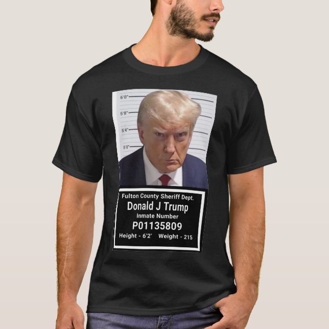 Trump Inmate Mugshot T-Shirt (Framsida)