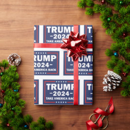 Trump Inpackningspapper Ta Amerika Tillbaka Presentpapper