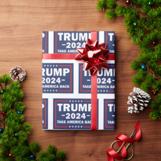 Trump Inpackningspapper Ta Amerika Tillbaka Presentpapper