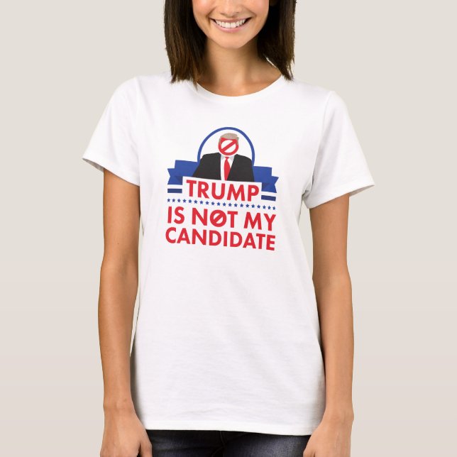 Trump Inte mitt kandidatkvinnors Tanktop T Shirt (Framsida)