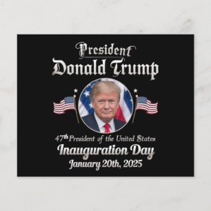 Trump invigning dag 2025 47:e USA:s president Flygblad