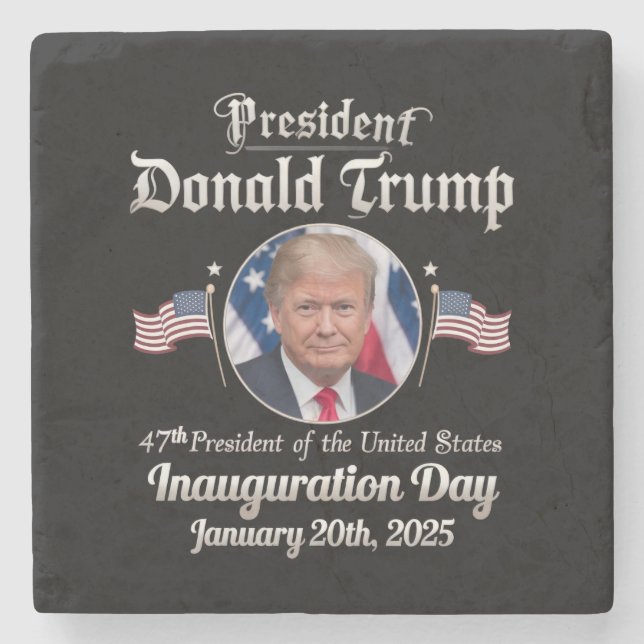 Trump invigning dag 2025 47:e USA:s president Stenunderlägg (Framsidan)
