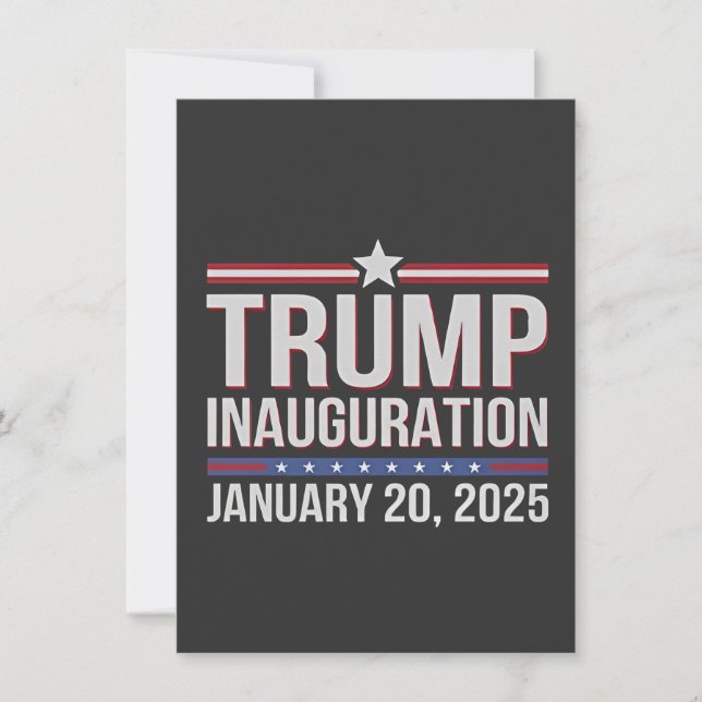 Trump invigning dag januari 2025 President  Inbjudningar (Framsida)