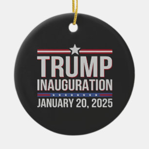 Trump invigning dag januari 2025 President Julgransprydnad Keramik