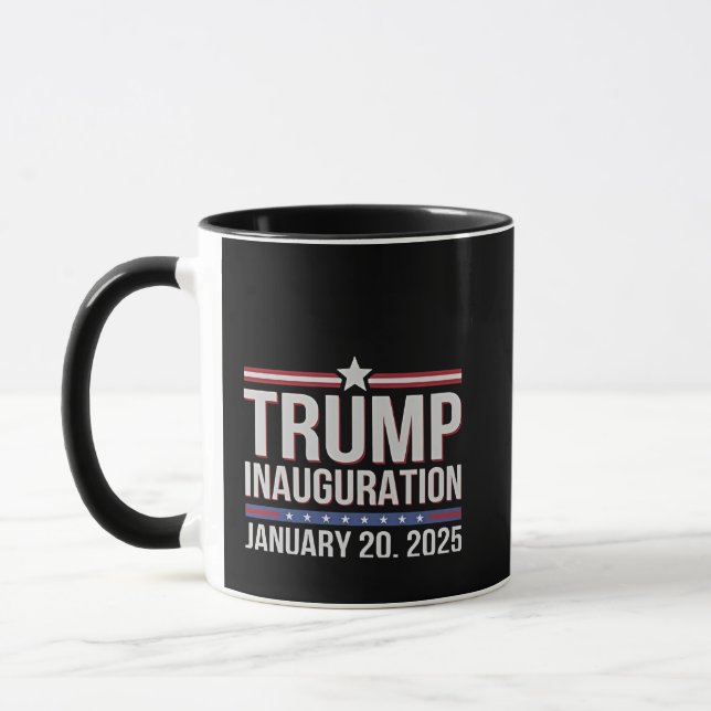 Trump invigning dag januari 2025 President  Mugg (Vänster)