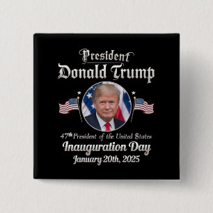 Trump invigningsdag 2025 47:e USA president Knapp