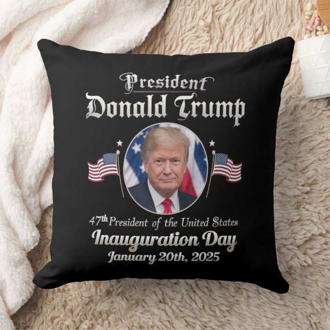 Trump invigningsdag 2025 47:e USA president Kudde (Filt)