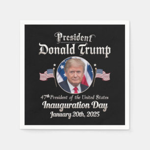 Trump invigningsdag 2025 47:e USA president Pappersservett