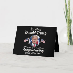 Trump invigningsdag 2025 47:e USA president Tack Kort