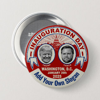 Trump invigningssouvenir med anpassad slogan knapp