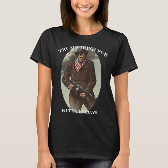 TRUMP IRLÄNDSK PUB VITA HUSET SMUTSFRI T SHIRT (Framsida)