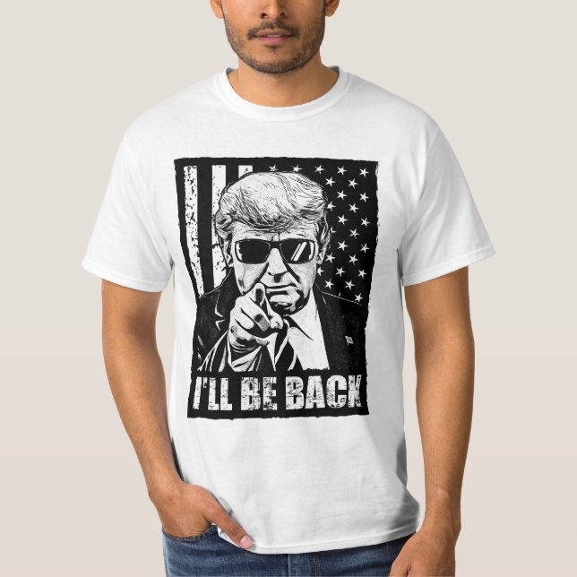 Trump Jag kommer att vara back-pro trump 2024 anti T Shirt (Framsida)