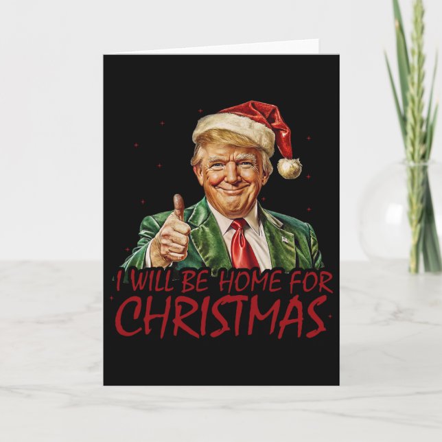 Trump jag kommer hem till jul  kort (Framsida)