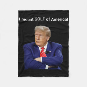 Trump jag menade Golf i Amerika! Fleecefilt