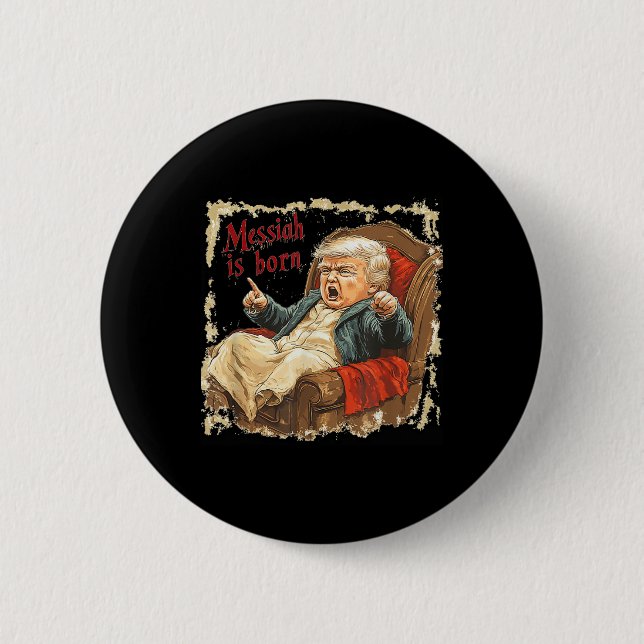 Trump Jesus Kristus, god jul Knapp (Framsida)