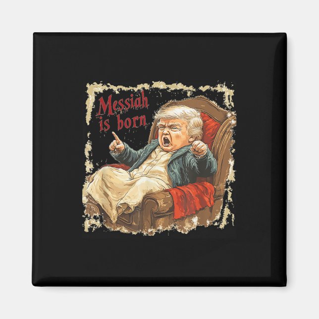 Trump Jesus Kristus, god jul Magnet (Framsidan)