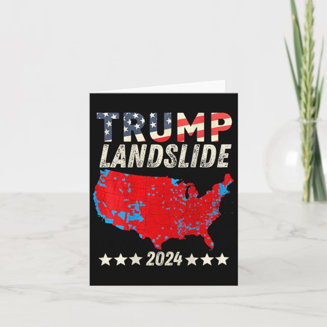 Trump jordskredsseger 2024 Elektoral Karta Trump V Kort (Framsida)