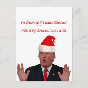 Trump-jul: drömmar om en vit jul helg vykort