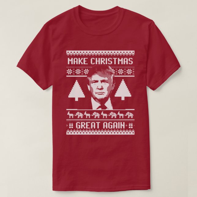 Trump jul - Gör julen Underbar igen T Shirt (Design framsida)
