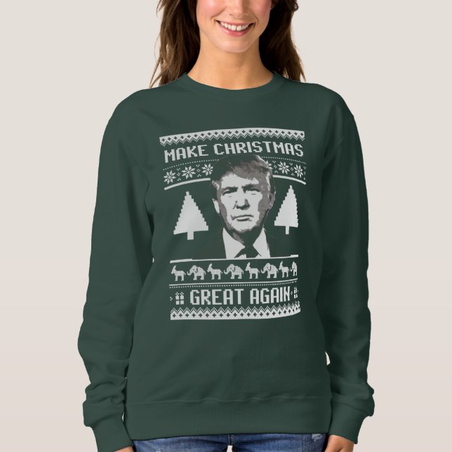 Trump jul - Gör julen Underbar igen T Shirt (Framsida)