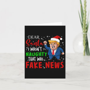 Trump jul Pajamas Kära Santa Fake News Funny Kort