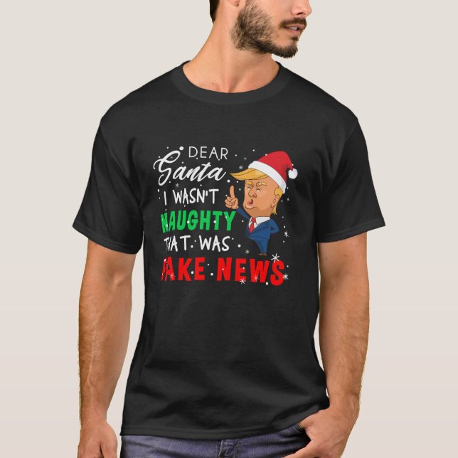 Trump jul Pajamas Shirt Kära Santa T Shirt F (Framsida)