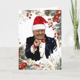 Trump jul Poinsettias & Berries Kort