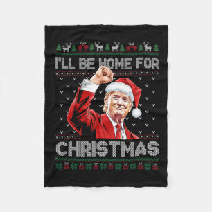 Trump Julafton jag kommer hem till jul ta Amerika Fleecefilt