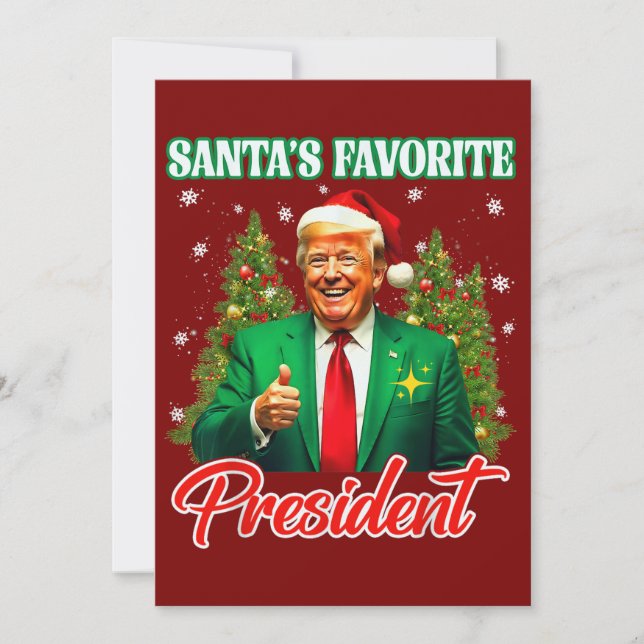 Trump-julgåva | Santa's Favorite President Julkort (Framsida)