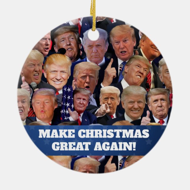 Trump julgransprydnad keramik (Baksidan)