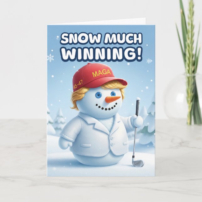 Trump julkort | Snömannen Trump Kort (Framsida)