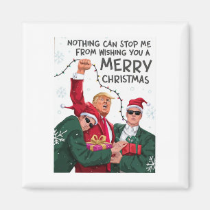 Trump jultomten är roligt att önska dig en God jul Magnet