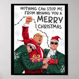 Trump jultomten är roligt att önska dig en God jul Poster