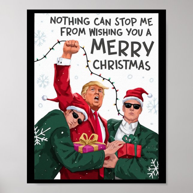 Trump jultomten är roligt att önska dig en God jul Poster (Framsidan)