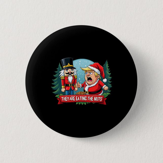 Trump Jultomten med Nutcracker de äter Knapp (Framsida)