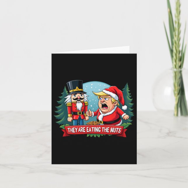 Trump Jultomten med Nutcracker de äter Kort (Framsida)