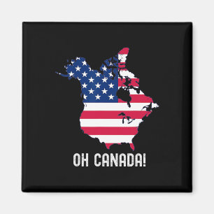 Trump Kanada Usa 51st delstats karta amerikansk fl Magnet